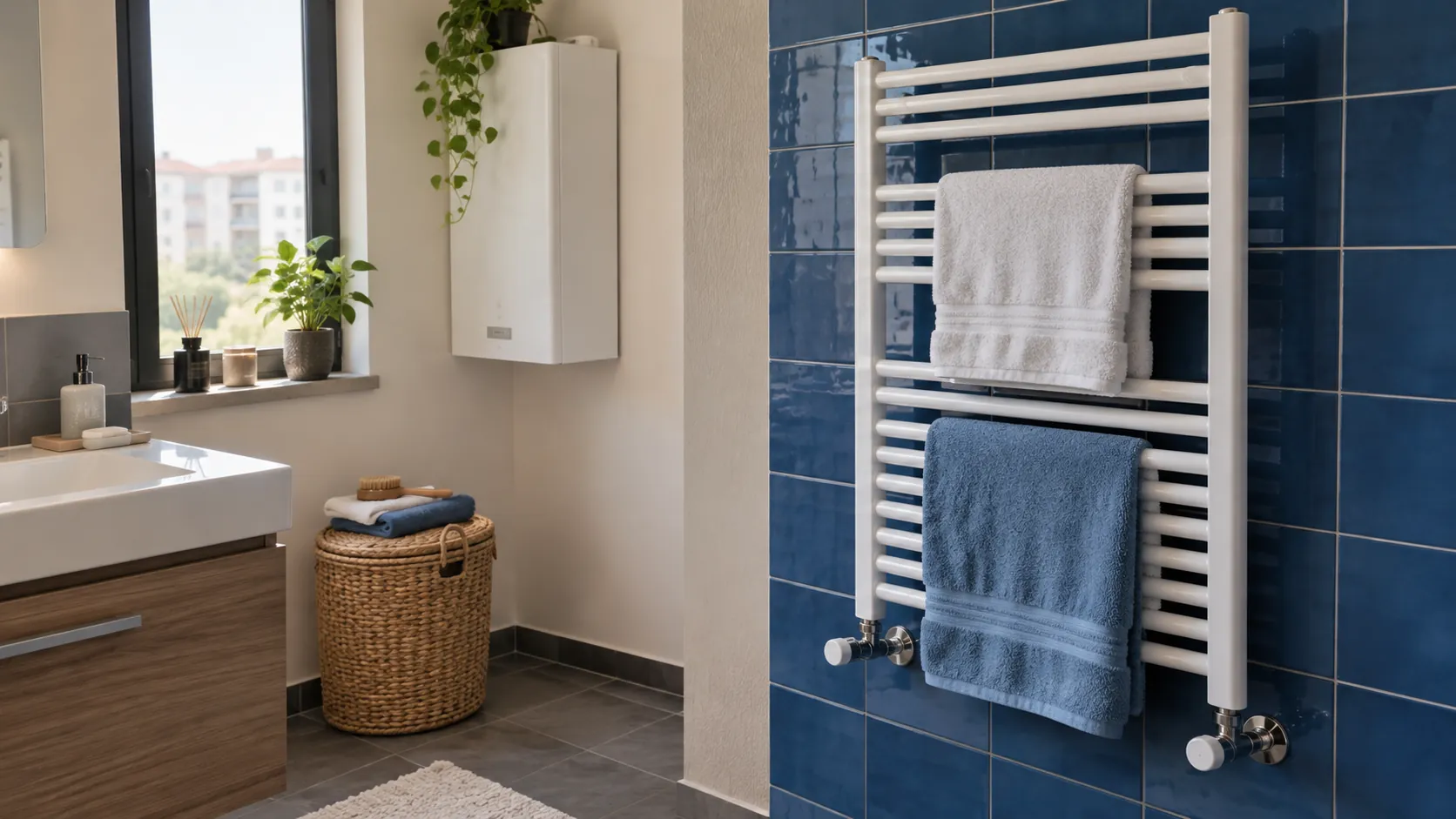Banyo havlupanı ve ısıtma bağlantıları