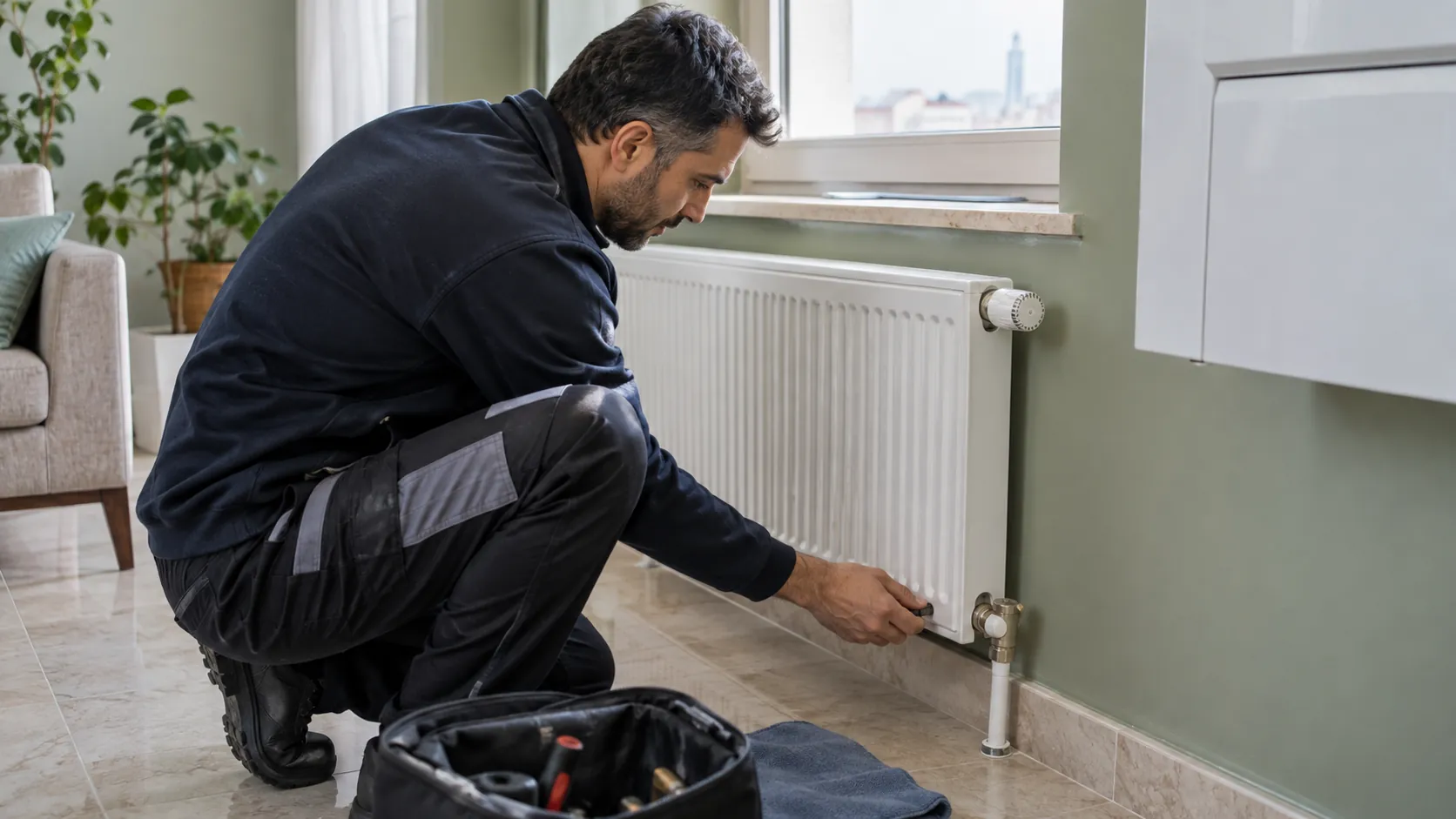 Radyatör bağlantısında dış servis kontrolü
